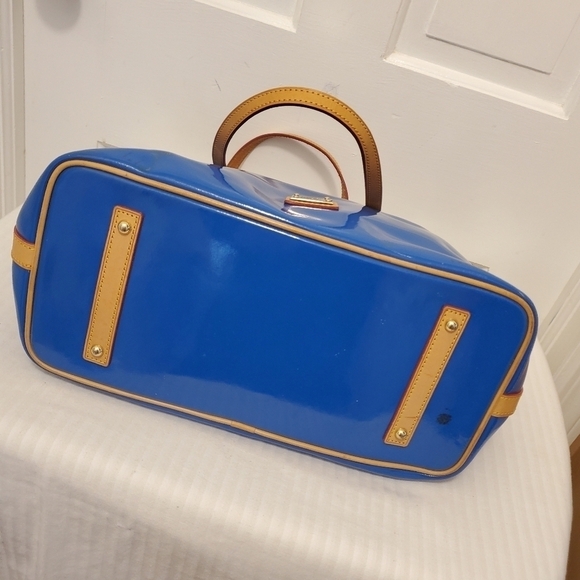 Dooney & Bourke Blue Large Shopper's Tote, colorful, shiny, Versatile - Picture 5 of 12